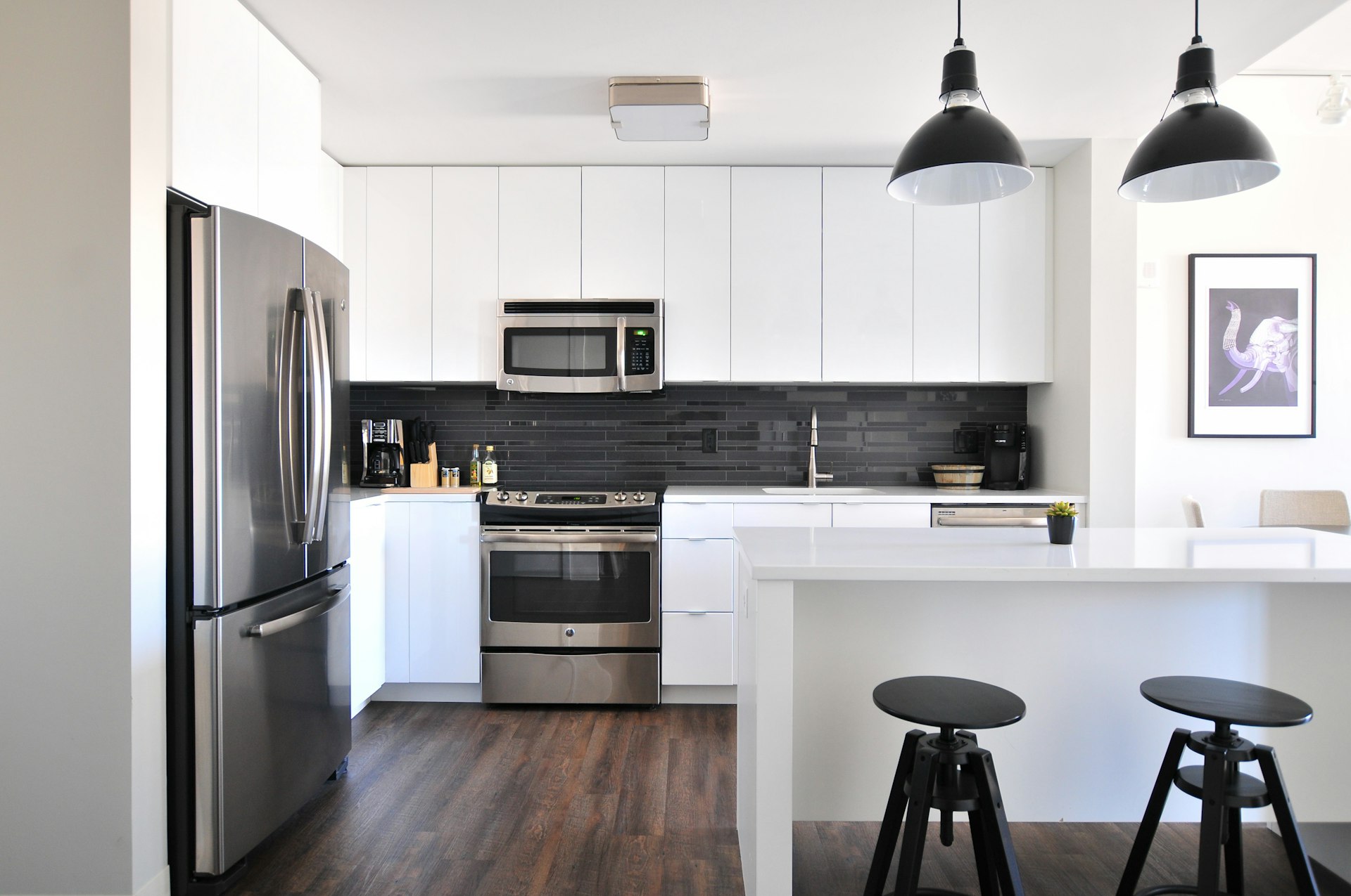 Clean bright kitchen in a home